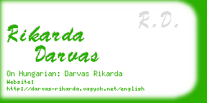 rikarda darvas business card